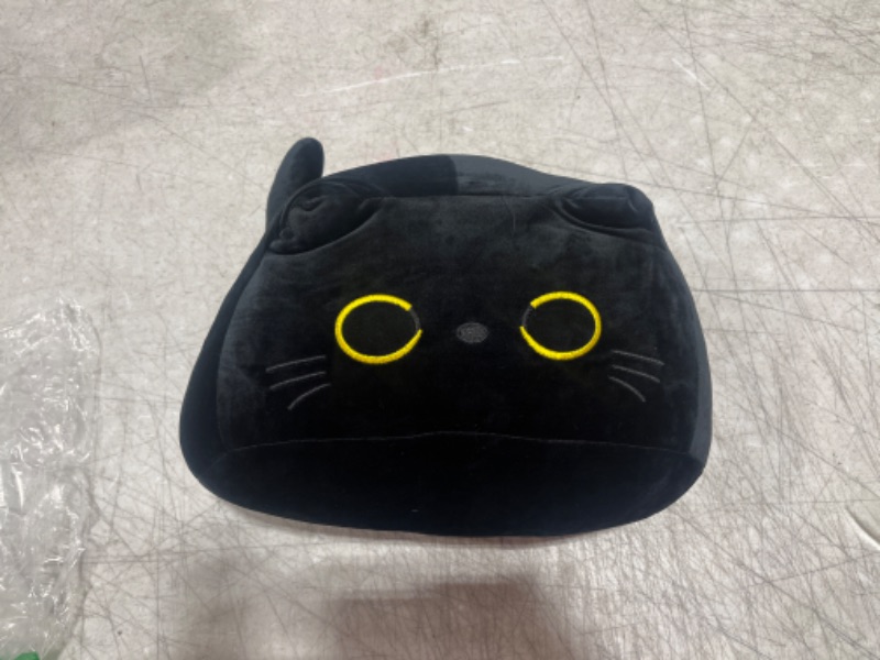 Photo 2 of Black Cat Plush Toy 16'' Black Cat Pillow,Soft Plush Doll Cat Plushie Cat Pillow,Stuffed Animal Soft Plush Pillow Baby Plush Toys Cat Shape Design Sofa Pillow Decoration Doll (B)