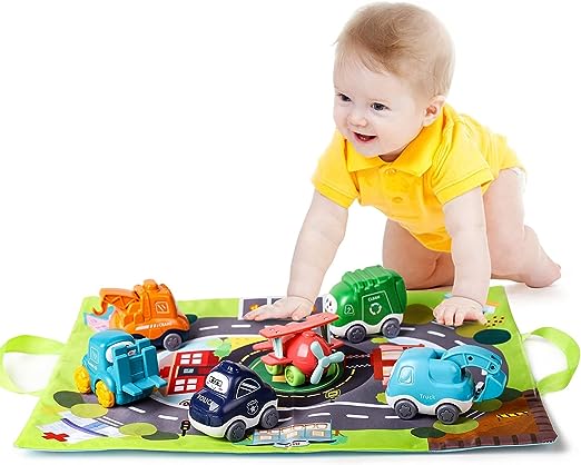 Photo 1 of ALASOU Baby Truck Car Toys with Playmat/Storage Bag|1st Birthday Gifts for Toddler Toys Age 1-2|Baby Toys for 1 2 3 Year Old Boy|1 2 Year Old Boy Birthday Gift for Infant Toddlers