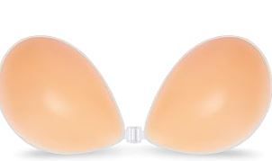 Photo 1 of Adhesive Bra Strapless Sticky Invisible Push up Silicone Bra for Backless Dress with Nipple Covers SIZE E