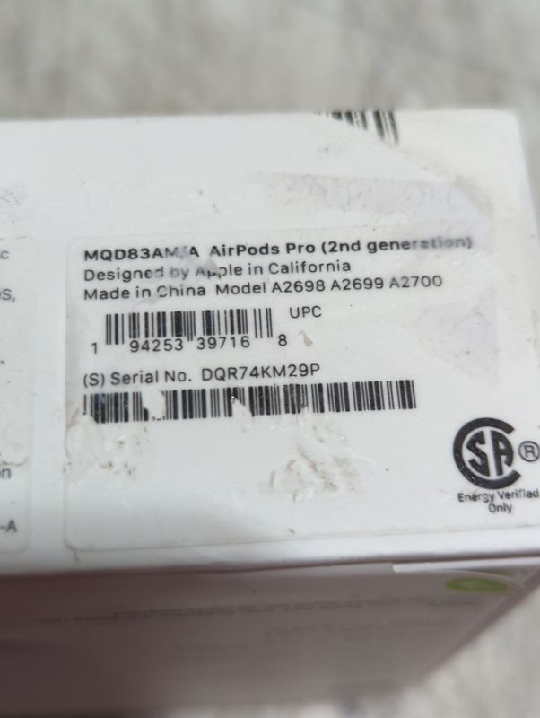 Photo 10 of "FACTORY SEALED"
AirPods Pro (2nd generation)