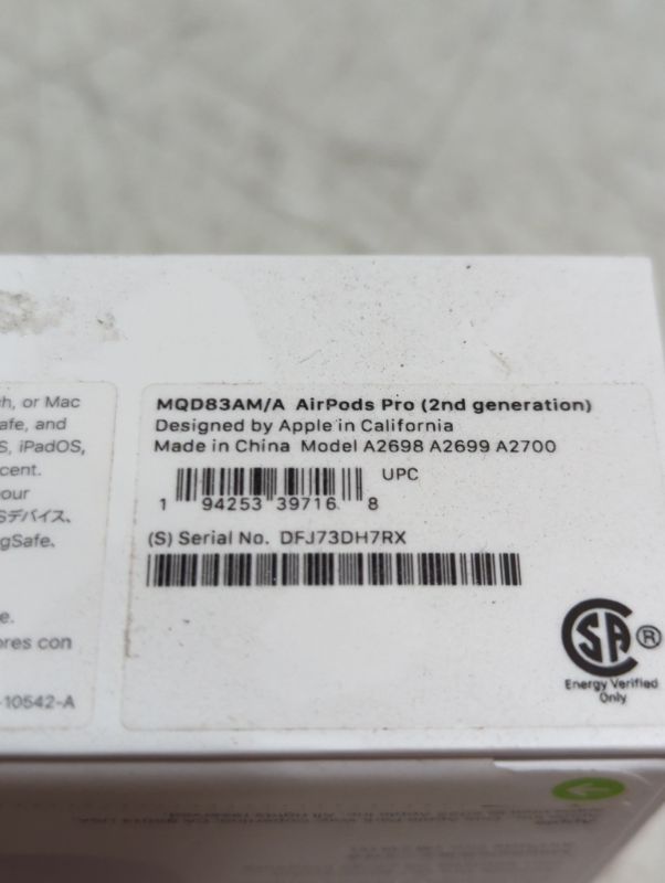 Photo 1 of "FACTORY SEALED"
AirPods Pro (2nd generation)