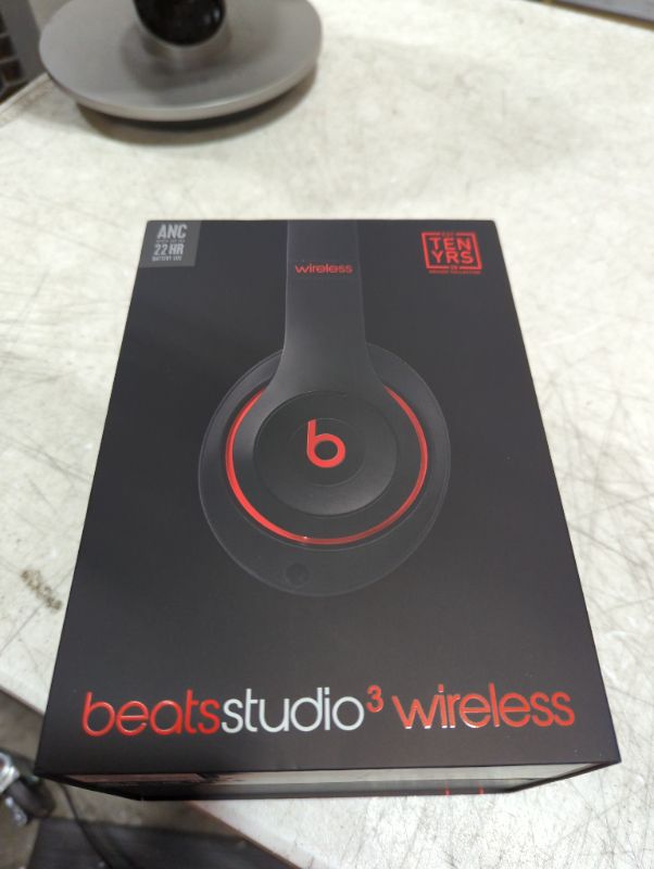 Photo 2 of Beats Studio3 Wireless in Defiant Black-Red with Apple 12W USB Power Adapter Defiant Black-Red Studio3 + Power Adapter