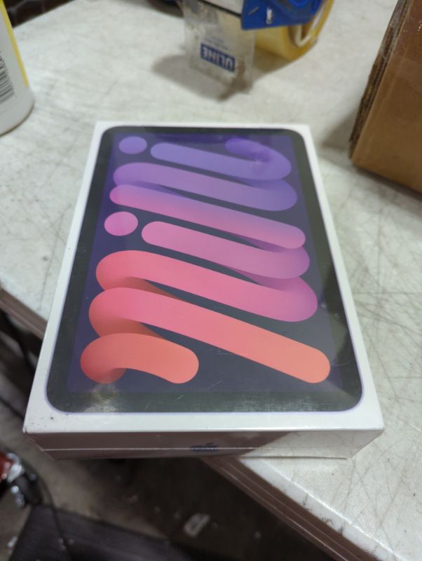 Photo 2 of "FACTORY SEALED"
Apple iPad Mini (6th Generation): with A15 Bionic chip, 8.3-inch Liquid Retina Display, 256GB, Wi-Fi 6, 12MP front/12MP Back Camera, Touch ID, All-Day Battery Life – Purple WiFi Purple 256GB