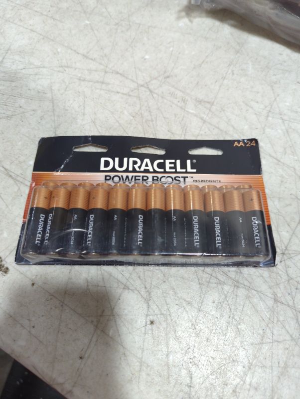 Photo 1 of Duracell Coppertop AA Batteries with Power Boost Ingredients, 24 Count Double A with Long-Lasting Power, Alkaline Battery 