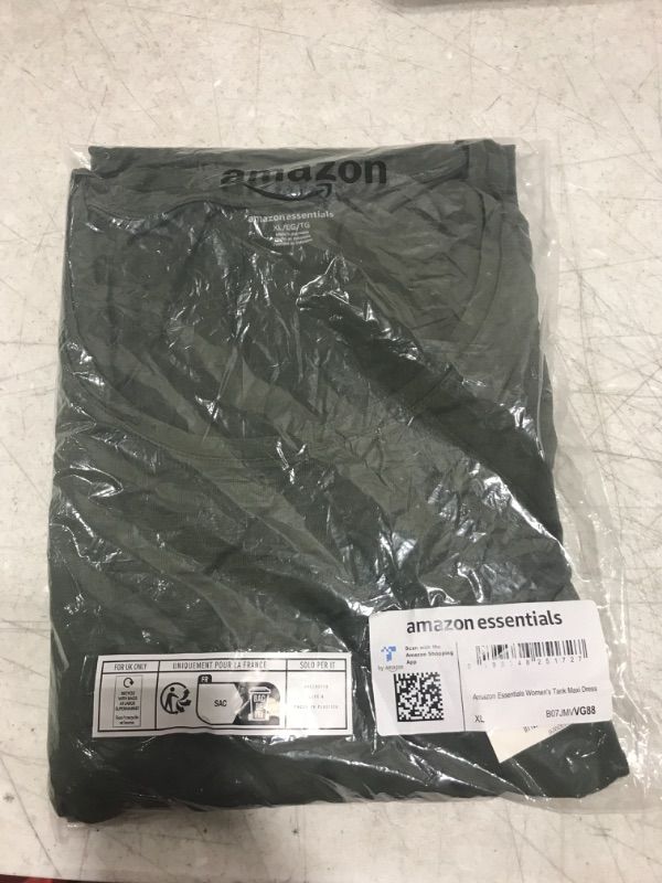 Photo 2 of Amazon Essentials Women's Tank Maxi Dress Rayon Blend Dark Olive X-Large