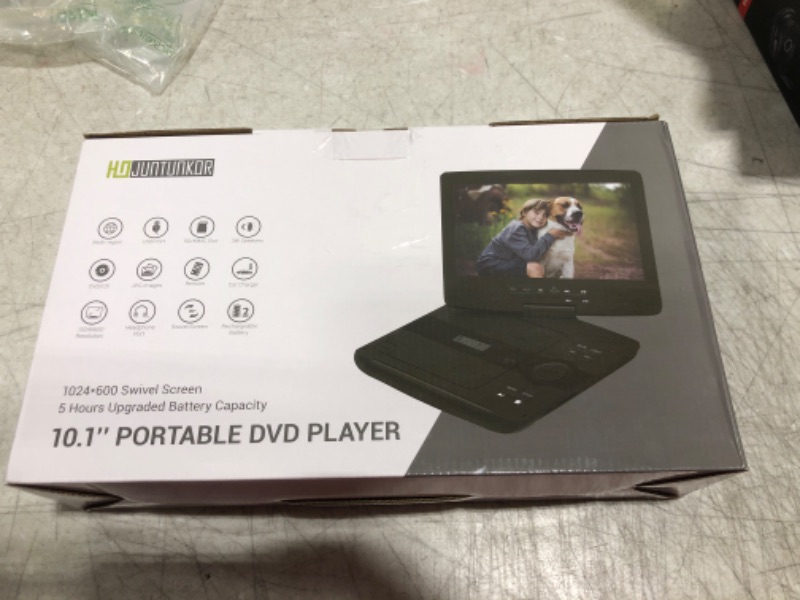 Photo 3 of 12" Portable DVD Player with 5-Hour Rechargeable Battery, 10.1" HD Swivel Display Screen, Support CD/DVD/SD Card/USB, Car Headrest Case, Car Charger, Last Memory Valentines