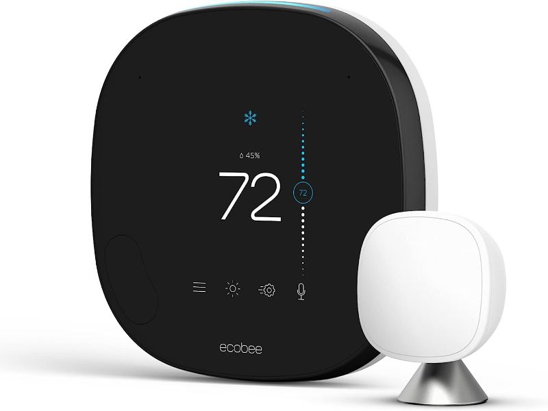 Photo 1 of ecobee SmartThermostat with Voice Control - Programmable Wifi Thermostat - Works with Siri, Alexa, Google Assistant - Smart Thermostat for Home
