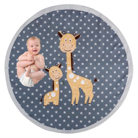 Photo 1 of Baby Playmat with Inner Memory Foam Pad for Baby Boy or Girl Machine Washable Large-49 Inches Non-Slip Floor Mat Gray Tan Unisex | Part of the Sa
