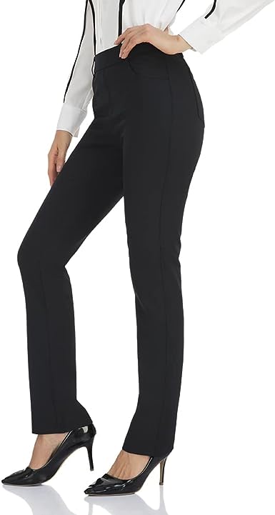 Photo 1 of Agenlulu High Waisted Dress Pants for Women Slim Straight Leg Elastic Waist Pull On Work Slacks for Women Business Casual 
SIZE XXL