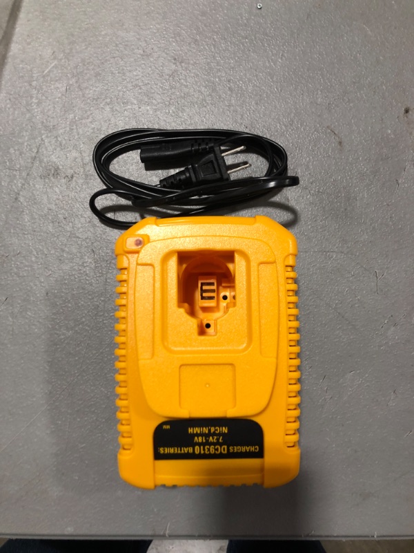 Photo 2 of Lasica DC9310 Fast Charger Replacement for Dewalt 18V Battery Charger DC9310 Compatible with DeWalt 7.2V-18V XRP NiCad/NiMh Batteries DW9116 DC9096 DC9098 DC9099 DW9098 DW9099 DW9096 DW9072 DW9061