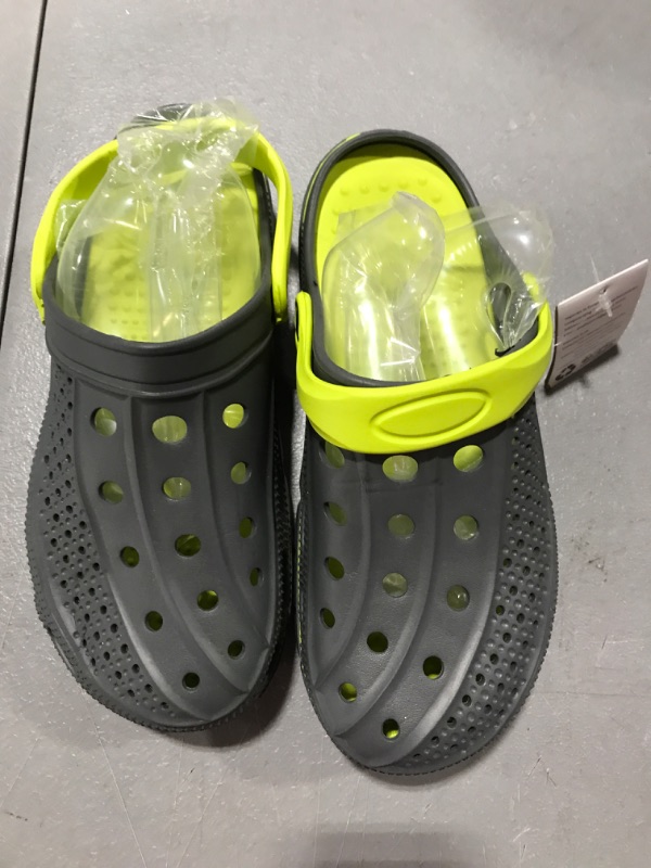 Photo 1 of ChayChax Men's and Women's Arch Support Clogs Garden Shoes Slip-on Outdoor Beach Slippers with Removable Cushion Footbed Size: 6-7 Women/5-6 Men Grey 