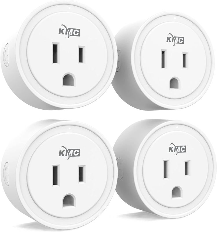 Photo 1 of KMC Smart Plug Mini 4-Pack, Wi-Fi Outlets for Smart Home, Remote Control Lights and Devices from Anywhere, No Hub Required, ETL Certified, Works with Alexa and Google Home
