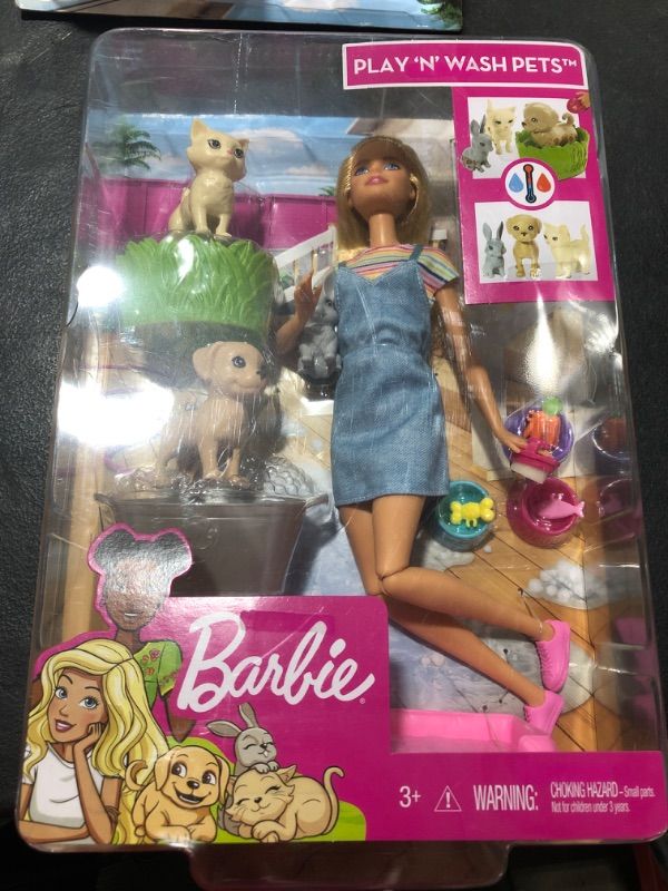 Photo 1 of Barbie Play N Wash Pets Doll And Playset