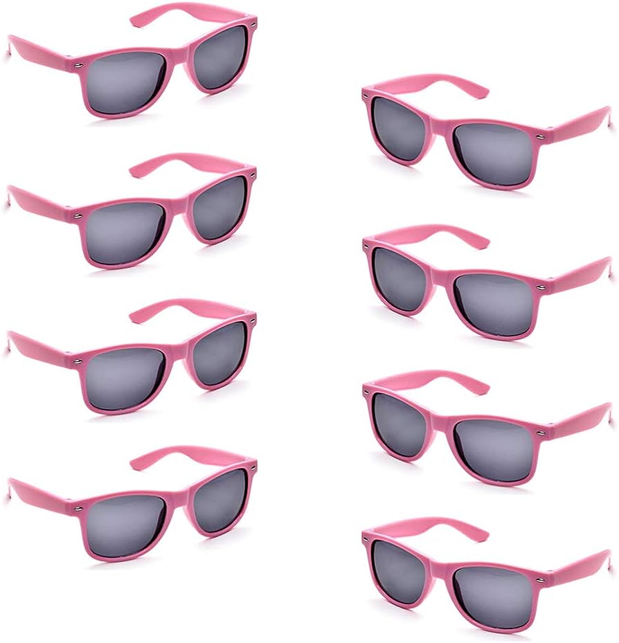 Photo 1 of 10 Pack Neon Colors Classic Sunglasses Party Favor Supplies Unisex 80's Retro Sunglasses