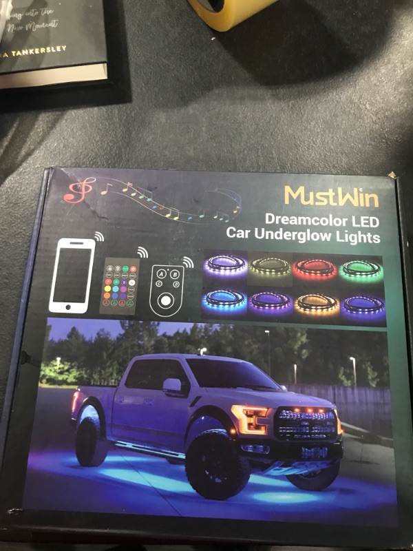 Photo 2 of 6pcs MustWin Underglow Lights for Car Dreamcolor Exterior LED Lights Waterproof IP67 Truck Strip Lights with APP & RF Control 16 Million Colors Music Mode (4 X 23.6 Inch + 2 X 35 Inch)