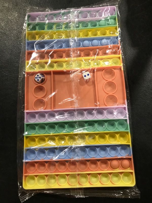 Photo 1 of ASVAFIT Big Pop Game Fidget Toy with Dice Jumbo Chess Board Push Sensory Toys for 2 Players, Parent-Child Time, Special Needs, Interactive, Stress Relief Popper Figetget Toy with Friends
