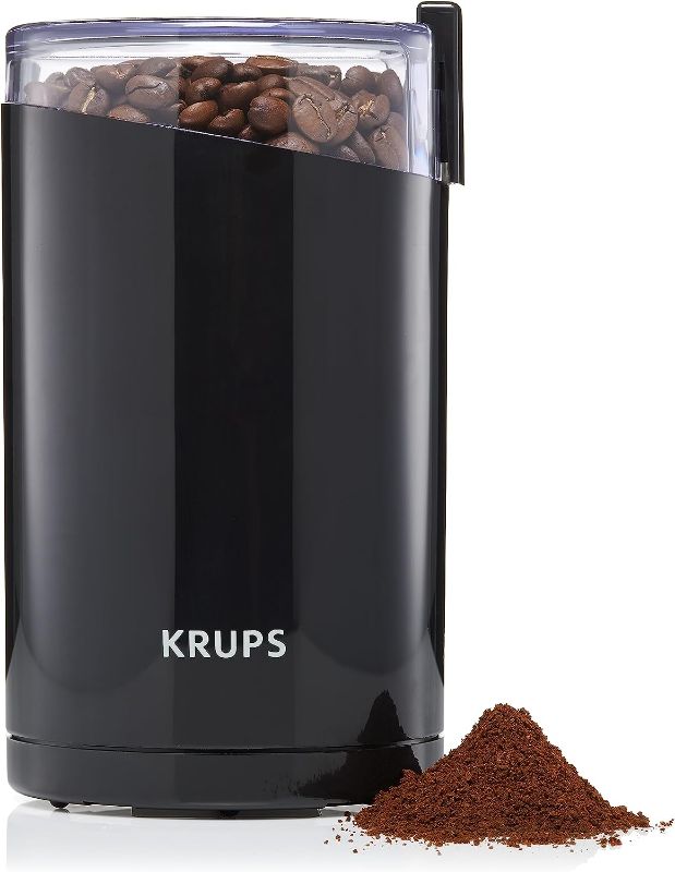 Photo 1 of Krups One-Touch Coffee and Spice Grinder 12 Cup Easy to Use, One Touch Operation 200 Watts Coffee, Spices, Dry Herbs, Nuts Black
