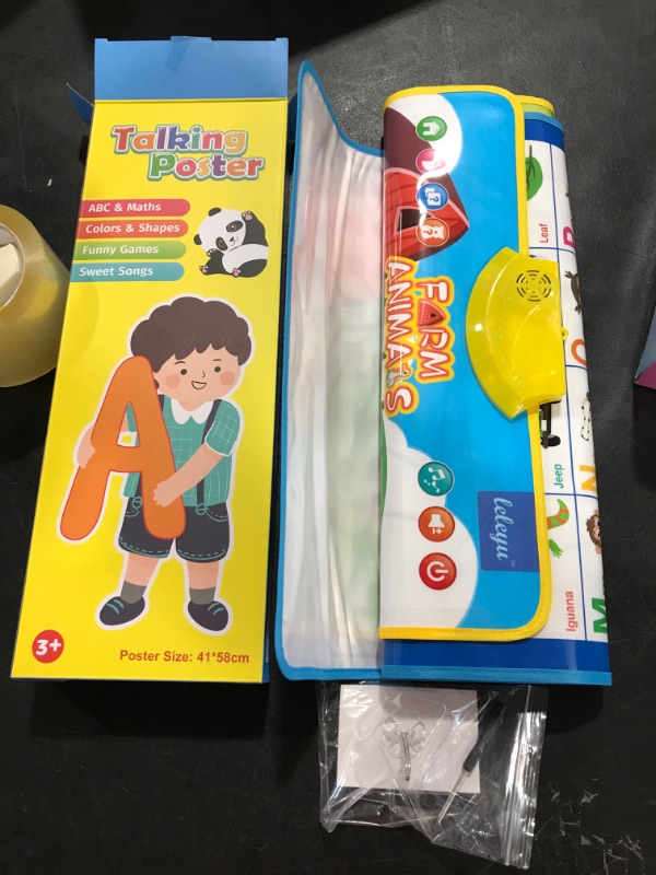 Photo 1 of 2 Pack ABC Learning Toys for Toddler Electronic Alphabet Wall Chart 123 Songs Piano Story Talking Poster Interactive Educational Toy for Boys & Girls Gifts for Autism Kids Aged 3 4 5 Year Olds Farm & Alpha