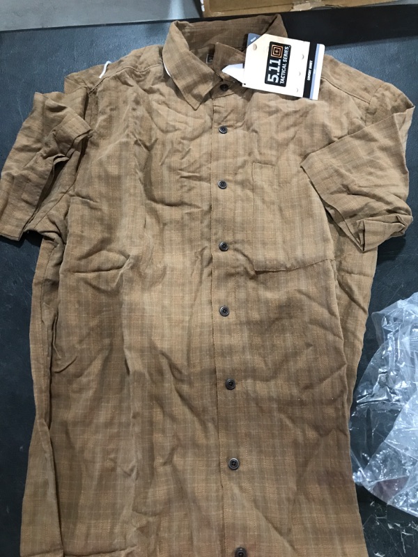 Photo 2 of 5.11 Tactical Men's Covert Select Shirt, Short Sleeve, Style 7119 Medium Brown