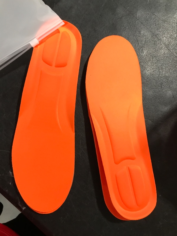 Photo 2 of 2 Pairs PU Memory Foam Shoe Inserts for Women / Men - Thick Cushion Insoles, Best Insoles for Standing All Day, Comfort Breathable Shock Absorbing Shoe Insoles. Women 12.5/Men 10.5, P07 Women 12.5/Men 10.5 G Orange?2 Pairs?