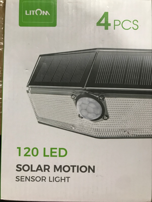 Photo 1 of Solar Lights Outdoor 120 LED with Lights Reflector and 3 Lighting Modes,Solar Motion Sensor Security Lights, IP65 Waterproof Solar Powered Wall Lights for Garden Patio Yard Deck Pendant Lights(4-Pack)
