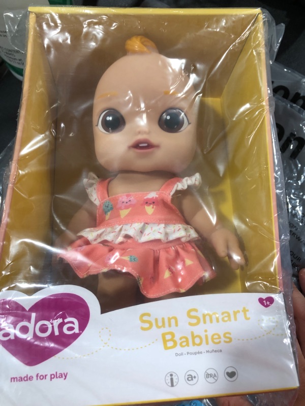 Photo 2 of Adora Sun Smart Baby Doll Sprinkles with UV-Activated Skin & Doll Clothes, Realistic Baby Doll Set for Kids & Toddlers