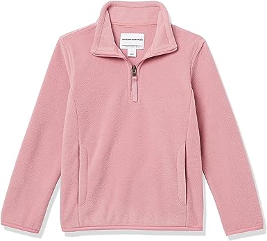 Photo 1 of Amazon Essentials Girls and Toddlers' Polar Fleece Full-Zip Mock Jacket 