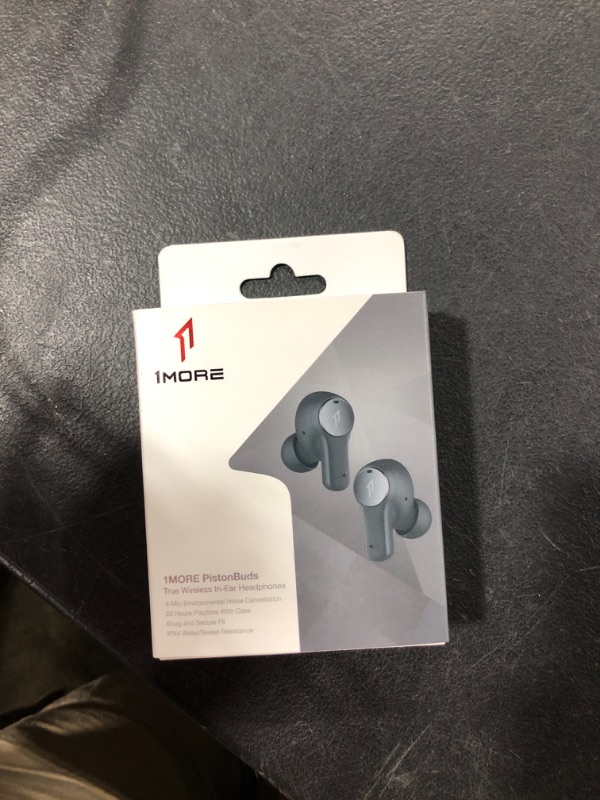 Photo 2 of 1MORE PistonBuds Bluetooth Headphone 5.0 with 4 Built-in Mics ENC for Clear Call, True Wireless Earbuds,IPX4, 20H Playtime, HiFi Stereo in-Ear Deep Bass Headset Black