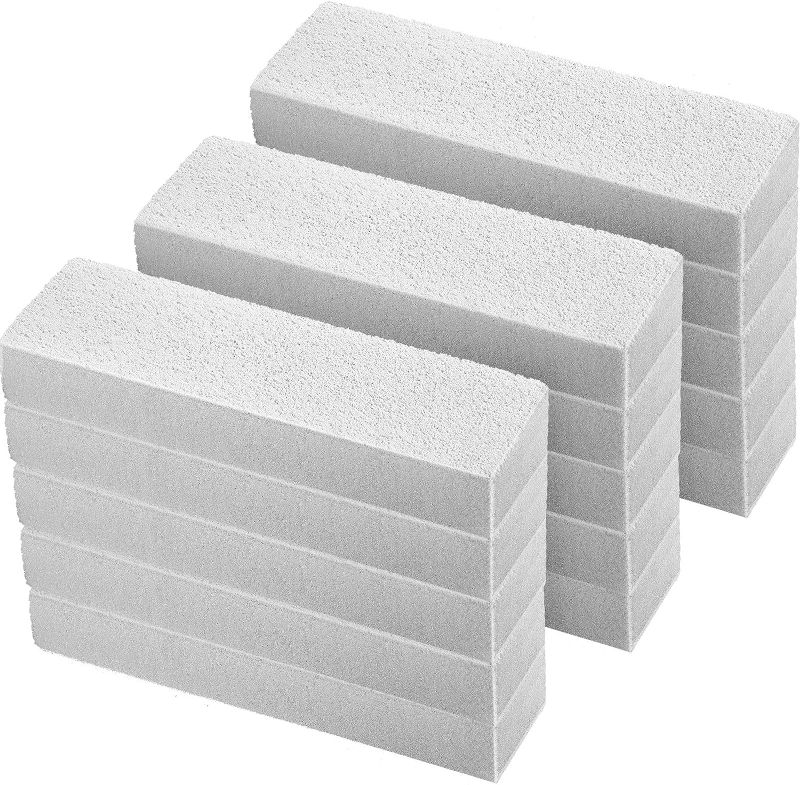 Photo 1 of 20 Pieces Pumice Stones for Cleaning - Pumice Scouring Pad, Pumice Stick Cleaner for Removing Toilet Bowl Ring, Bath, Household, Kitchen, Pool, 5.9 x 1.4 x 0.9 Inch (White)