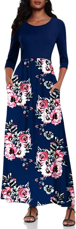 Photo 1 of (SMALL) Dress for Women Floral Print Casual Elegant Summer Fall Maxi Dresses
