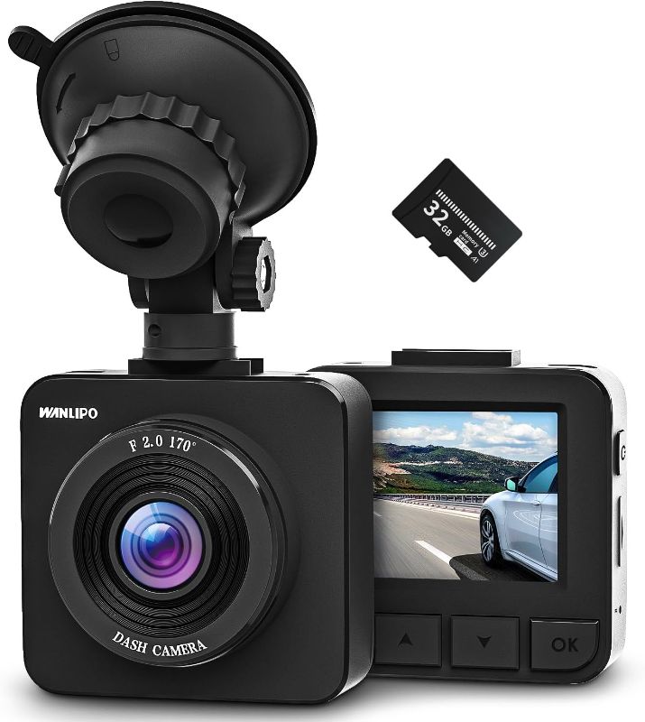 Photo 1 of Dash Cam Front with FHD 1080p, Wanlipo 2 Inch LCD Dashcam, Dashboard Camera for Cars 