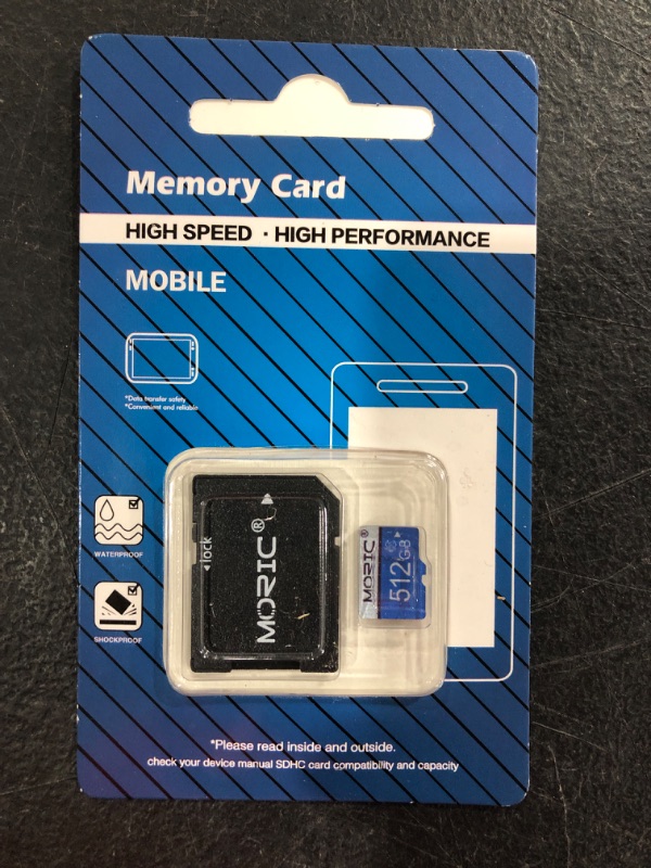 Photo 2 of 512GB Micro SD Card with Adapter Fast Speed Memory Card Class 10 for Smartphone,Camera,Tablet and Drone