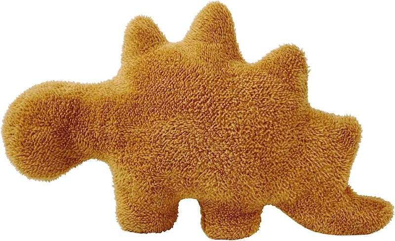 Photo 1 of Dino Chicken Nugget Plush, 18 inch Dino Chicken Nugget Pillow for Kids Adults Birthday (Stegosaurus)