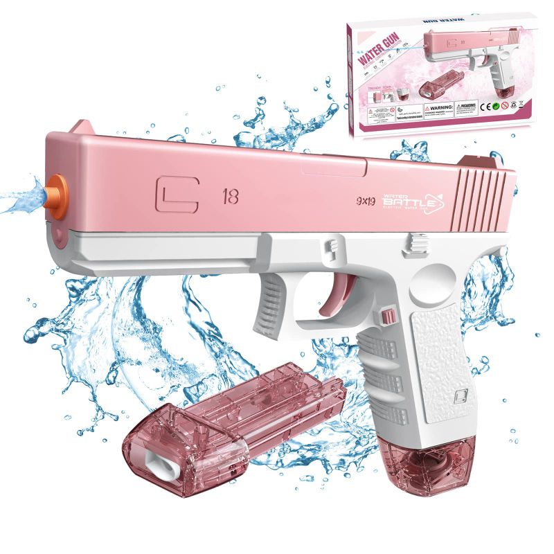 Photo 1 of Electric Water Guns for Kids, Squirt Guns for Boys, 500CC, Water Blaster, Water Gun for Kids Adults, Summer Outdoor Pool Beach Party Water Blasters - Pink