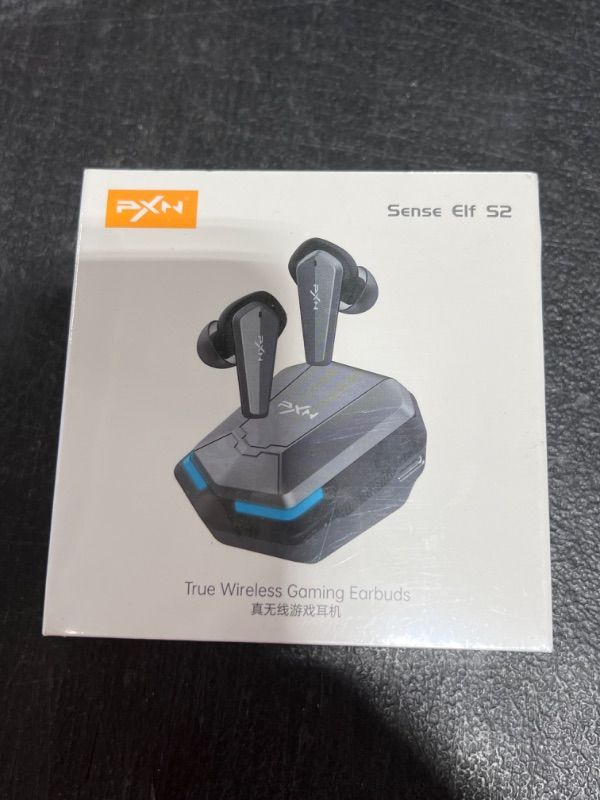 Photo 2 of PXN Wireless Earbuds Headphones - S2 in Ear Headphones Low Latency Gaming Earphones Built-in Dual Microphone Includes Compact Charging Case & 3 Pairs Ear Tips Gray