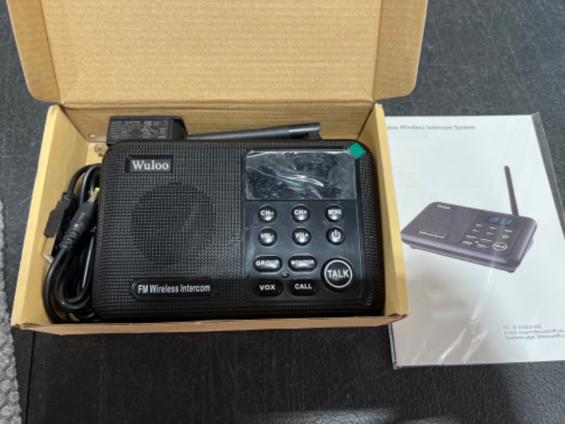 Photo 1 of Expandable for Wuloo Intercoms Wireless for Home WL888, 1 Mile Range 22 Channel 100 Digital Code (Only 1 Unit for Expandable The Original intercom System, CAN NOT Work Without Other Units) Black--one station