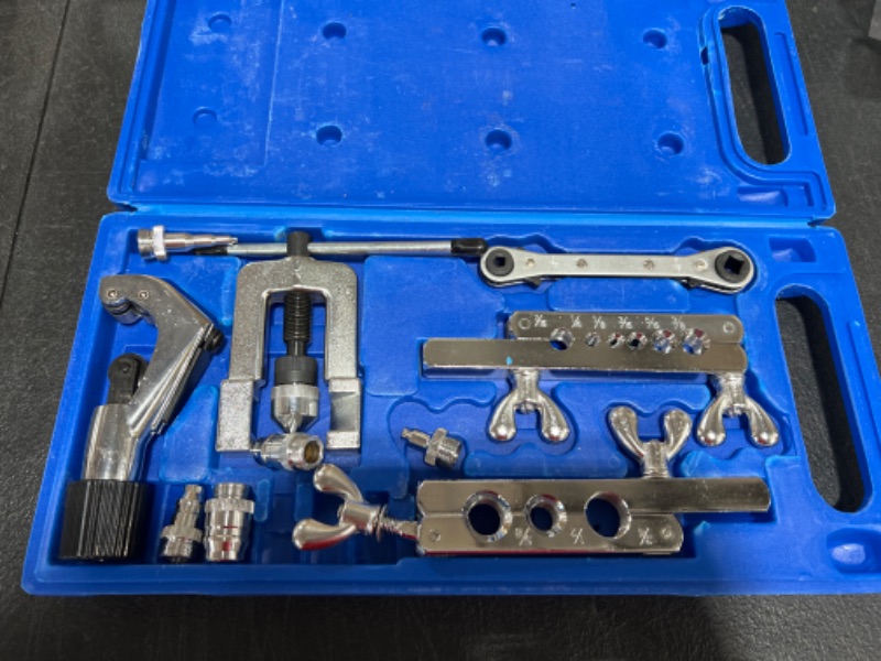 Photo 2 of BEAMNOVA Flaring Tool Kit for Copper Tubing Brake Line Flaring Tool Set, for 1/8, 3/16, 1/4, 5/16, 3/8, 7/16, 1/2, 5/8, 3/4 inch Tubing