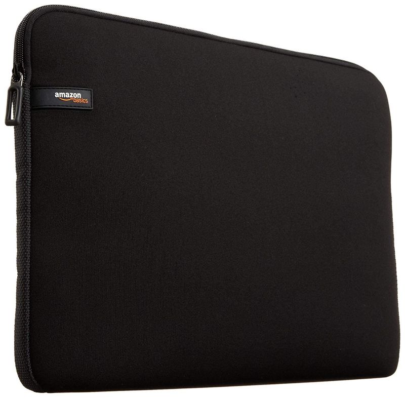 Photo 1 of Amazon Basics 13.3-Inch Laptop Sleeve, Protective Case with Zipper - Black Black 13.3 Inch 1-Pack