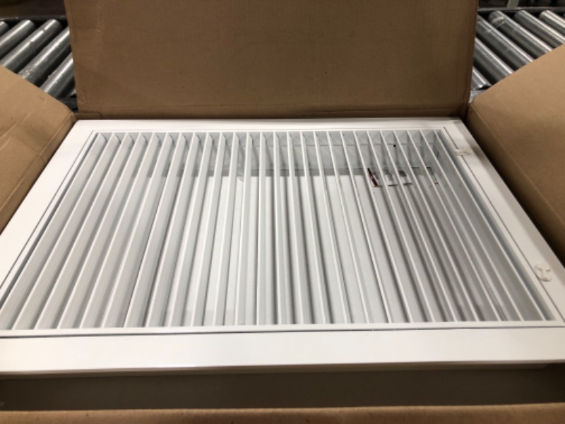 Photo 2 of 14" X 20" Aluminum Return Filter Grille - Easy Airflow - Linear Bar Grilles [Outer Dimensions: 15.75w X 21.75h] 14 X 20