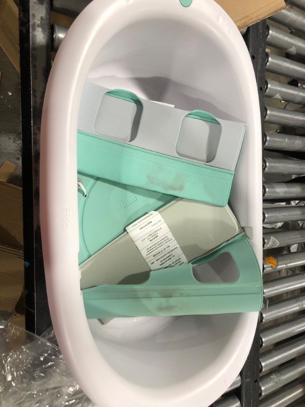 Photo 2 of 4-in-1 Grow-with-Me Bath Tub by Frida Baby Transforms Infant Bathtub to Toddler Bath Seat with Backrest for Assisted Sitting in Tub