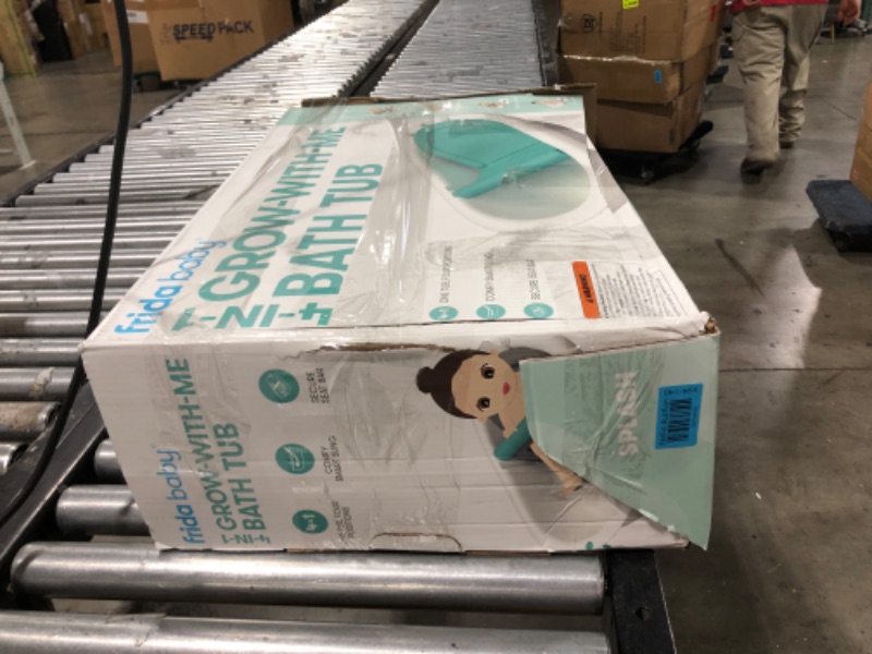 Photo 1 of 4-in-1 Grow-with-Me Bath Tub by Frida Baby Transforms Infant Bathtub to Toddler Bath Seat with Backrest for Assisted Sitting in Tub