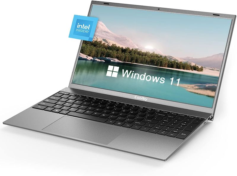 Photo 1 of 2023 Windows 11 Laptop, 15.6 inch 1920x1080 IPS Display, Coolby 12GB DDR4 RAM / 256GB SSD Laptop Computers, Intel N4120 Quad-Core Processor Notebook PC, Support 2.4G/5G Hz WiFi, BT, Full Size Keyboard
