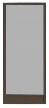 Photo 1 of 32 in. x 80 in. Delray Bronze Outswing Metal Hinged Screen Door
