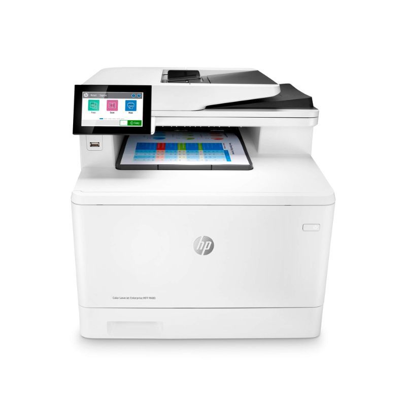 Photo 1 of HP Color LaserJet Enterprise M480f Multifunction Duplex Printer (3QA55A) white