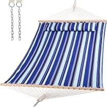 Photo 1 of 10-3/4 ft. Quilted 2-Person Hammock with 12 ft. Stand in Catalina Beach
