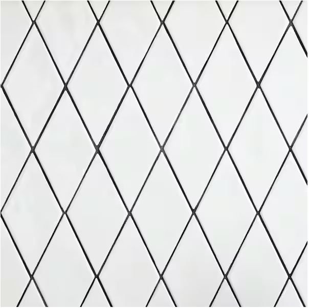 Photo 1 of (WHOLE PALLET) 51 cases of LuxeCraft Handmade White Rhombus 3 in. x 6 in. Glazed Wall Ceramic Tile (5.04 sq. ft./Case) 
