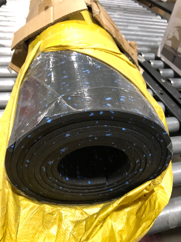 Photo 2 of 1/4 Inch Rubber Mat 7mm Thick Rubber Gym Flooring Roll 3.3ft x 13ft Heavy Duty Rubber Rolls Protective Exercise Mats for Stronger and Safer Basement, Home Gym, Shed or Trailer