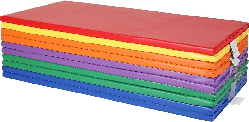Photo 1 of 10 Pcs Thick Daycare Rest Mat Sponge Portable Rest Napping Mat with Name Tag Holder Toddler Preschool Sleeping Floor Mat for Kids School, Daycare, and Classroom
