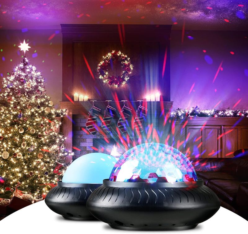 Photo 1 of 2PCS Party Light Night Light 2in1, Disco Light with RGB Voice Control,8Modes TV Backlight,Gaming Lights,Kids Night Light Projector,Car Disco Lights,Portable Disco Light for Anniversary Decoration
