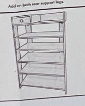 Photo 1 of JERRY & MAGGIE BLACK SHELVES WITH DRAWER